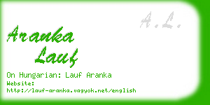 aranka lauf business card